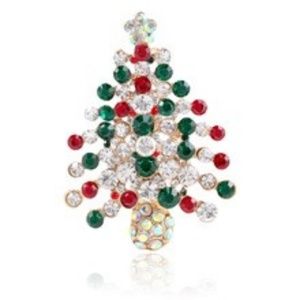 3 for $20 🛍 Christmas Tree brooch multicolor